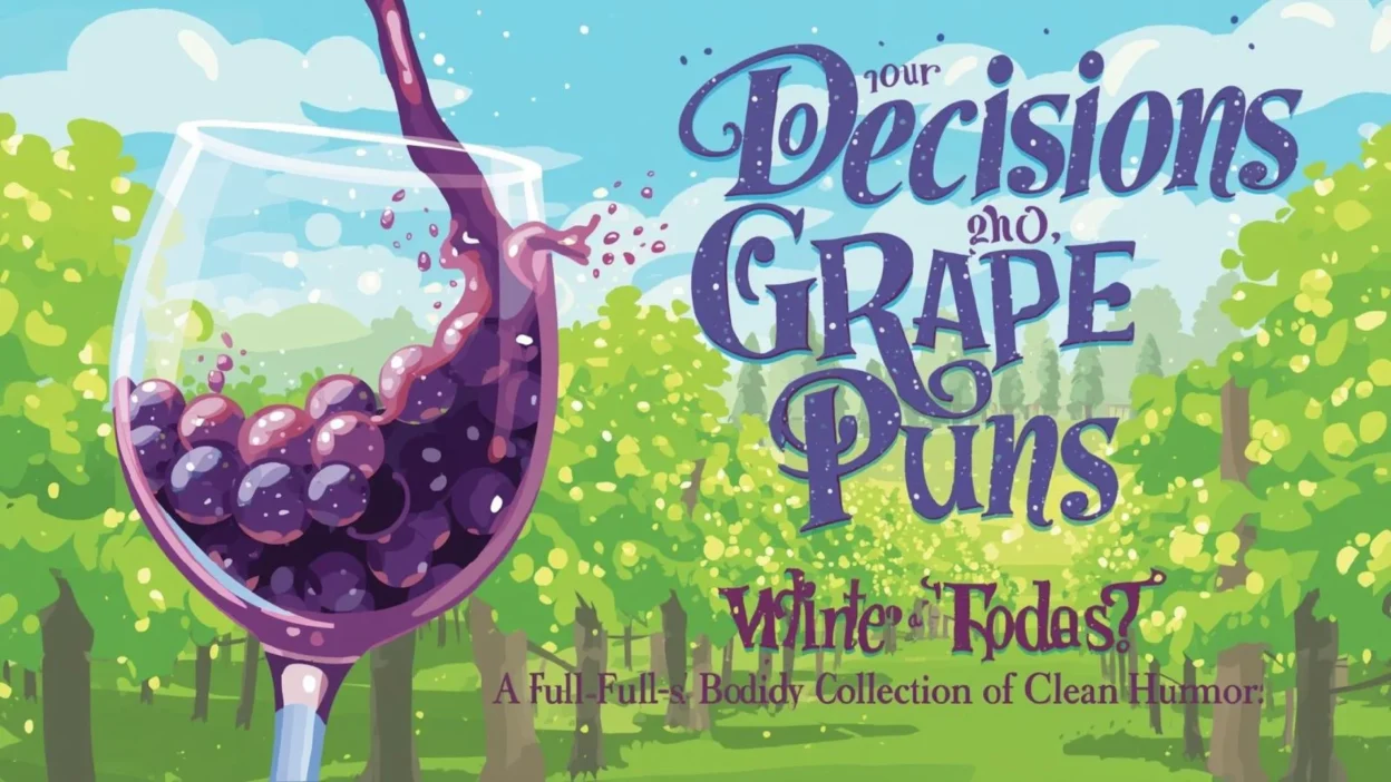 🍇 Pour Decisions & Grape Puns: A Full-Bodied Collection of Clean Humor